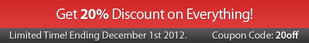 Limited Holiday Special Offer! 20% Discount on Everything!